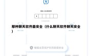 那种聊天软件最安全（什么聊天软件聊天安全）