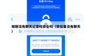 微聊没有聊天记录吗安全吗（微信里没有聊天）