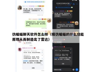 仿蝙蝠聊天软件怎么样（模仿蝙蝠的什么功能原理从而制造出了雷达）