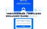 飞秋聊天记内容传输加密（飞秋聊天记录保存路径feiqfql没见了怎么恢复）