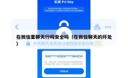 在微信里聊天行吗安全吗（在微信聊天的坏处）