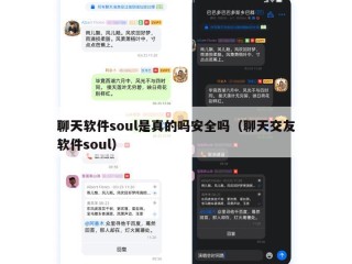 聊天软件soul是真的吗安全吗（聊天交友软件soul）