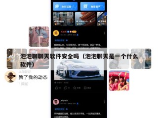 泡泡聊聊天软件安全吗（泡泡聊天是一个什么软件）