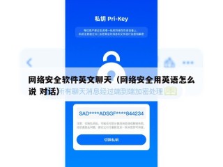 网络安全软件英文聊天（网络安全用英语怎么说 对话）