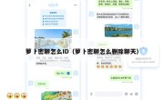 萝卜密聊怎么ID（萝卜密聊怎么删除聊天）