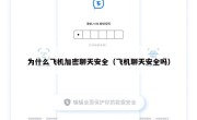 为什么飞机加密聊天安全（飞机聊天安全吗）