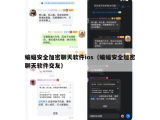 蝙蝠安全加密聊天软件ios（蝙蝠安全加密聊天软件交友）