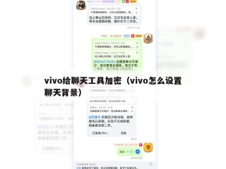 vivo给聊天工具加密（vivo怎么设置聊天背景）