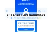 支付宝里的蝙蝠怎么聊天（蝙蝠聊天怎么使用）
