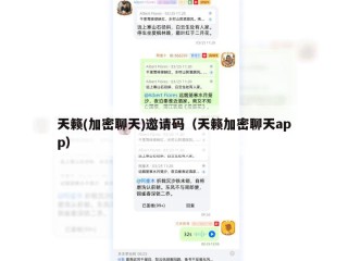 天籁(加密聊天)邀请码（天籁加密聊天app）