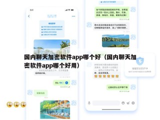 国内聊天加密软件app哪个好（国内聊天加密软件app哪个好用）