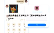 国外安全隐私聊天软件（国外聊天软件enigma）
