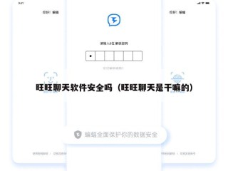 旺旺聊天软件安全吗（旺旺聊天是干嘛的）