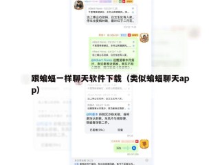跟蝙蝠一样聊天软件下载（类似蝙蝠聊天app）
