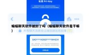 蝙蝠聊天软件被封了吗（蝙蝠聊天软件是干嘛）