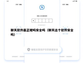 聊天软件最正规吗安全吗（聊天这个软件安全吗）