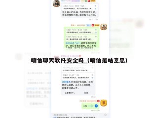 暗信聊天软件安全吗（暗信是啥意思）
