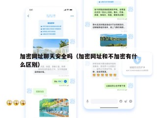 加密网址聊天安全吗（加密网址和不加密有什么区别）